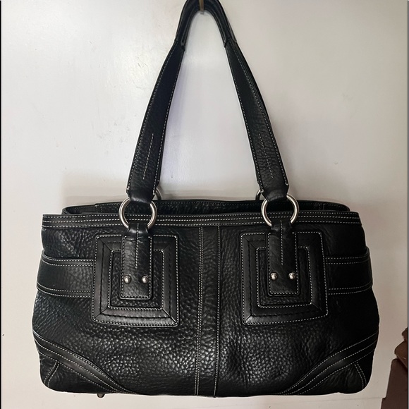 Rare classic Coach bag w/ pebbled leather *AUTHENTIC* - Picture 3 of 15